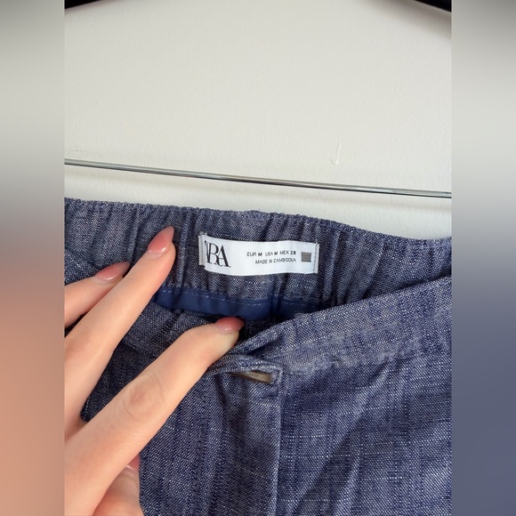 ZARA Cropped Loose Denim Jogger - Picture 5 of 6